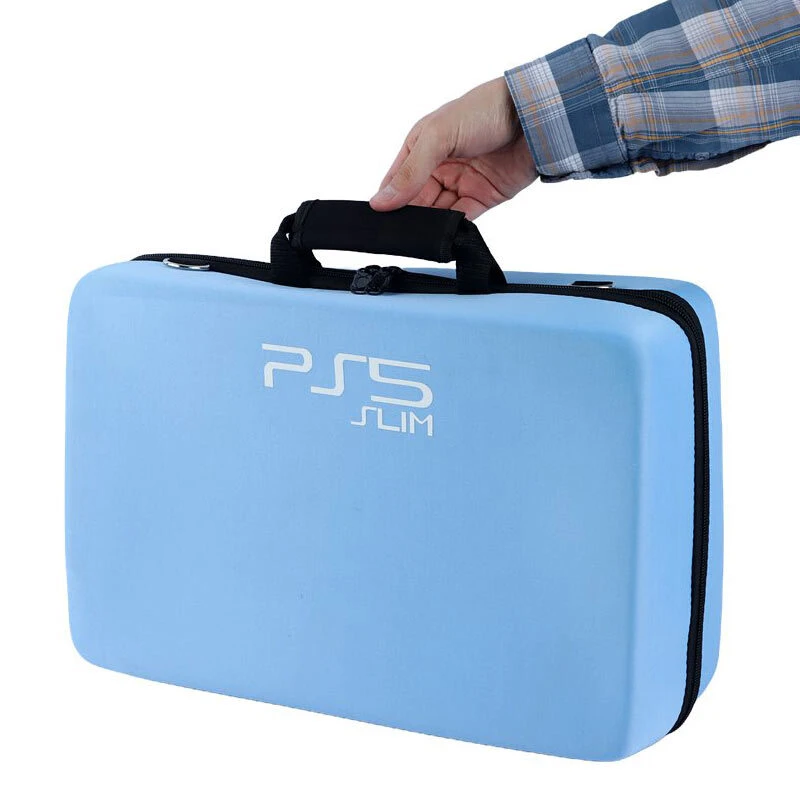 کیف کنسول بازی PS5 Slim زمینه آبی روشن