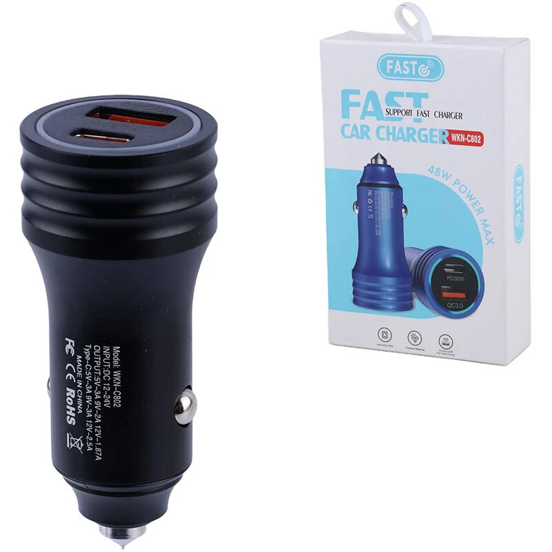 شارژر فندکی 30 وات WKN-C802