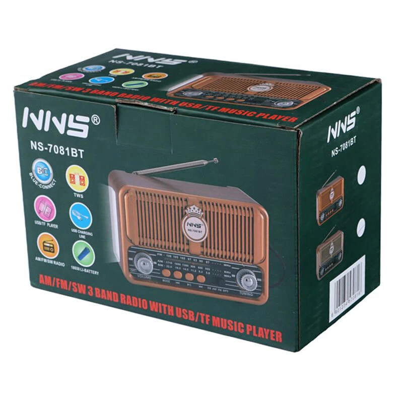 رادیو اسپیکر بلوتوثی ان ان اس NS-7081BT
