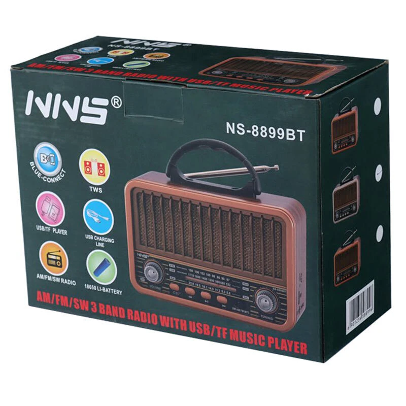 رادیو اسپیکر بلوتوثی ان ان اس NS-8899BT