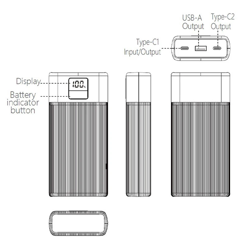 پاور بانک فست شارژ تراست P267D PD 20W ظرفیت 20000 میلی آمپر ساعت