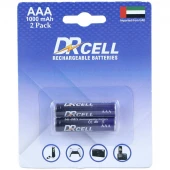 باتری دوتایی نیم قلمی شارژی DRcell AAA 1000mAh