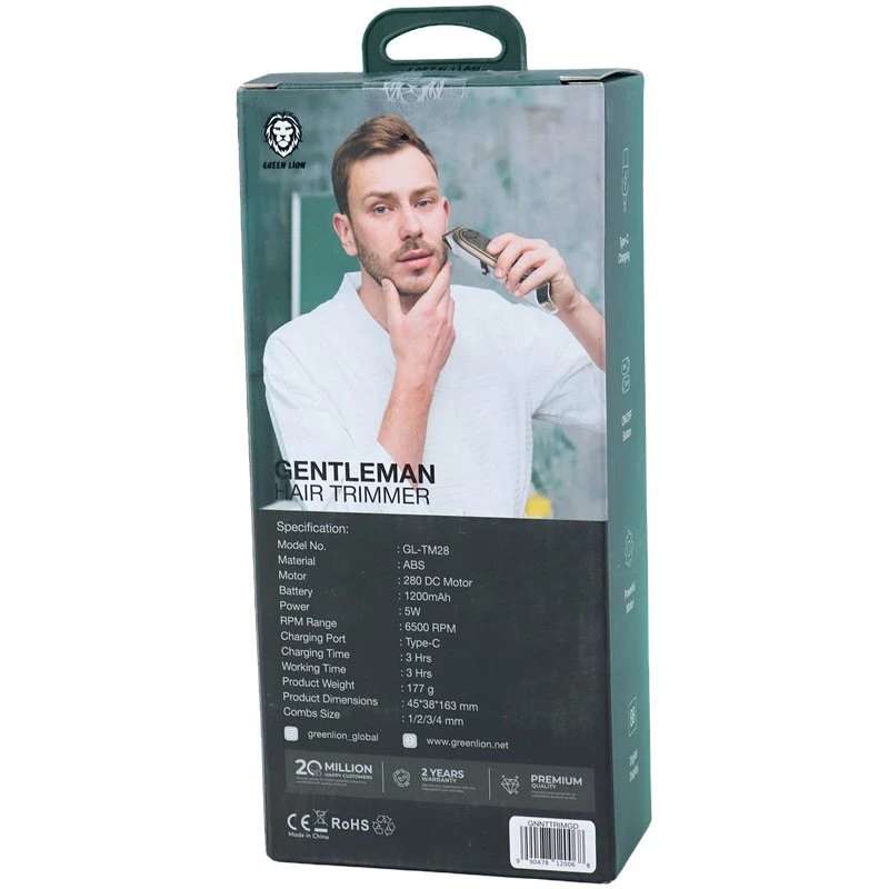 ماشین اصلاح موی سر و صورت گرین لاین Gentleman GL-TM28