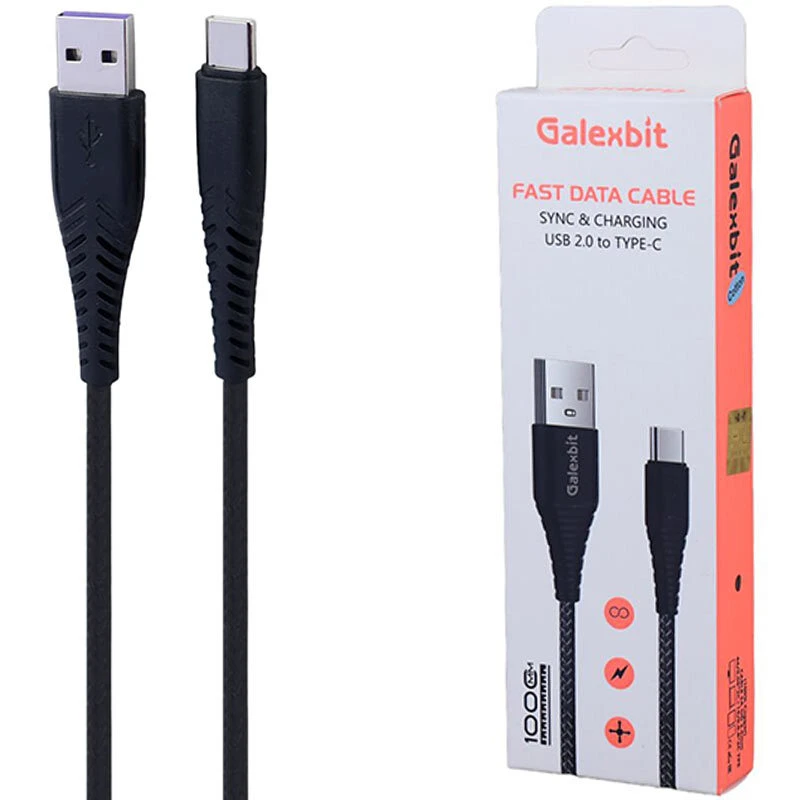کابل تایپ سی فست شارژ 5 آمپر گلکس بیت طول 1 متر کد 3