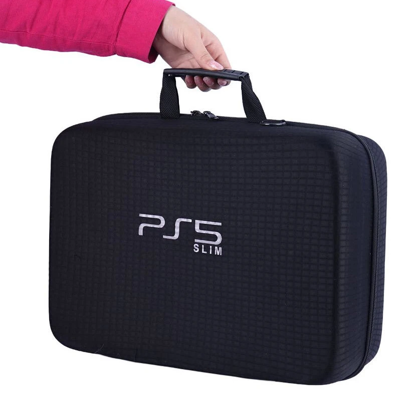 کیف کنسول بازی PS5 Slim طرح مشبک مشکی کد 2