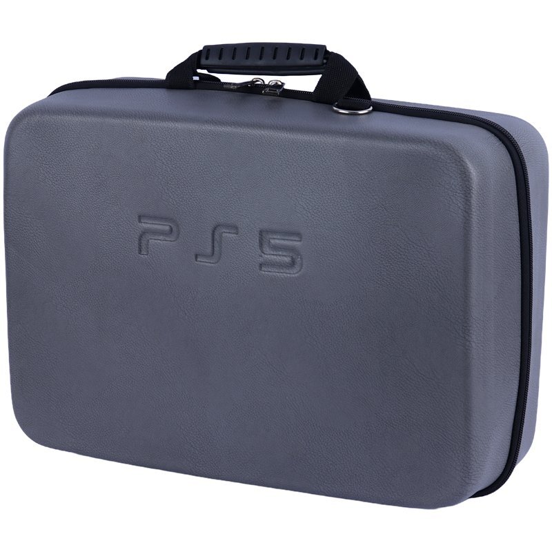 کیف کنسول بازی PS5 Slim چرمی طوسی