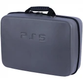 کیف کنسول بازی PS5 Slim چرمی طوسی