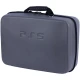 کیف کنسول بازی PS5 Slim چرمی طوسی
