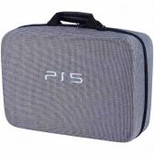 کیف کنسول بازی PS5 Slim طرح طوسی مشکی + نگهدارنده هدست