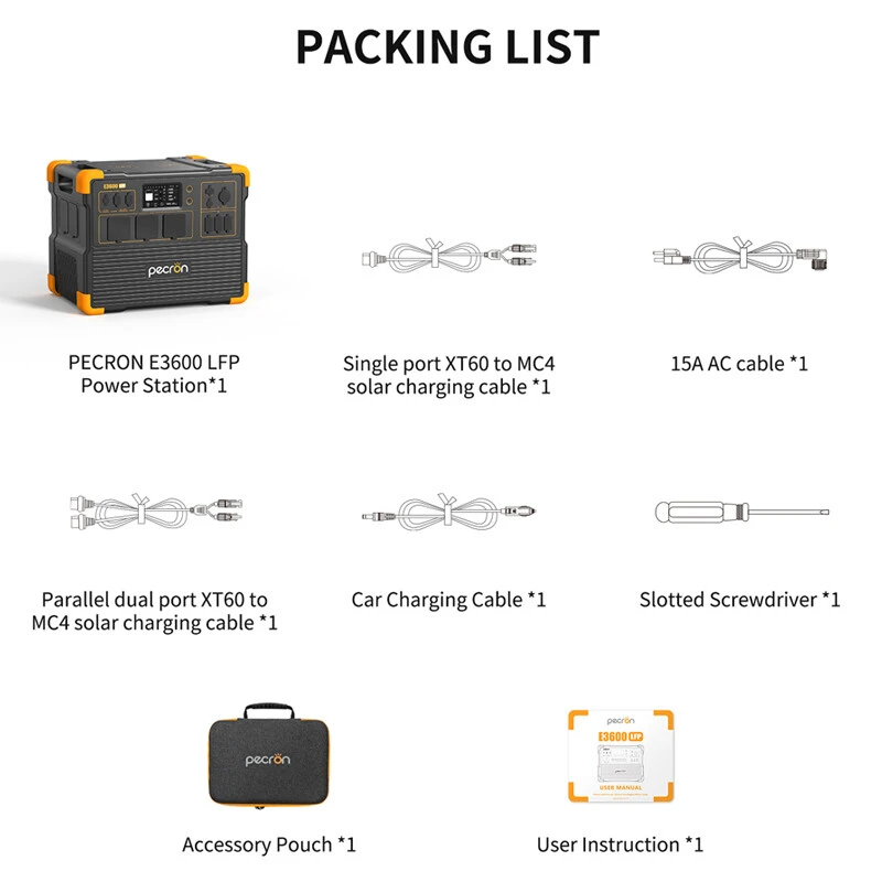 پاور استیشن پکرون E3600 LFP 3600W ظرفیت 60000 میلی آمپر ساعت