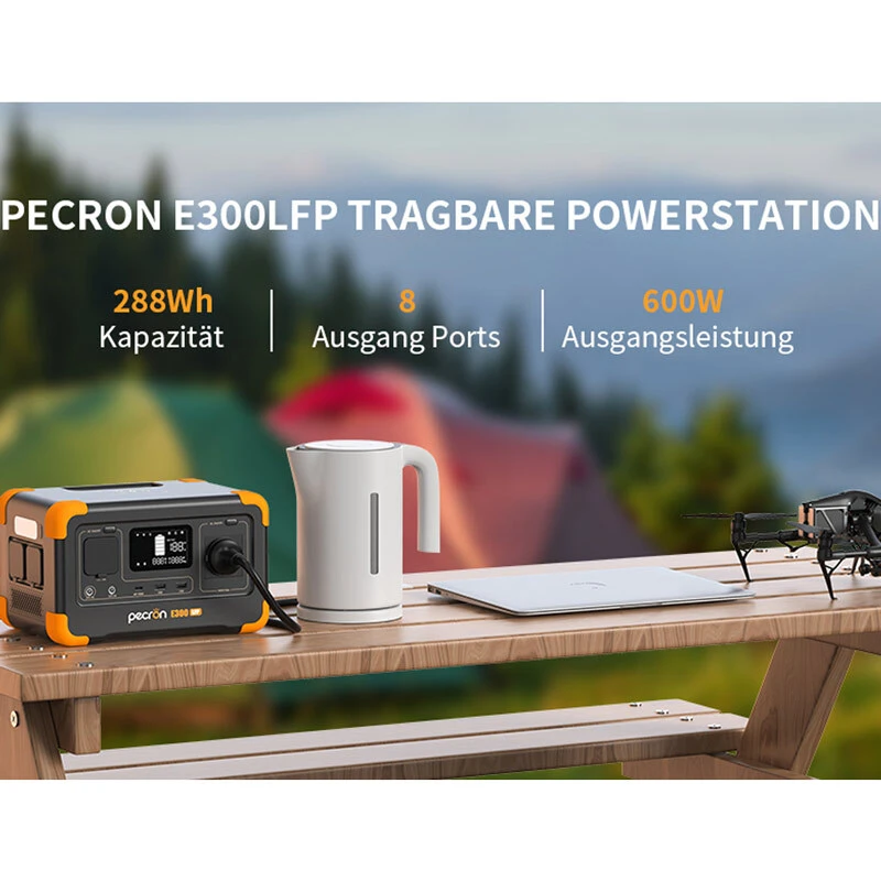 پاور استیشن پکرون E300 LFP 600W ظرفیت 15000 میلی آمپر ساعت