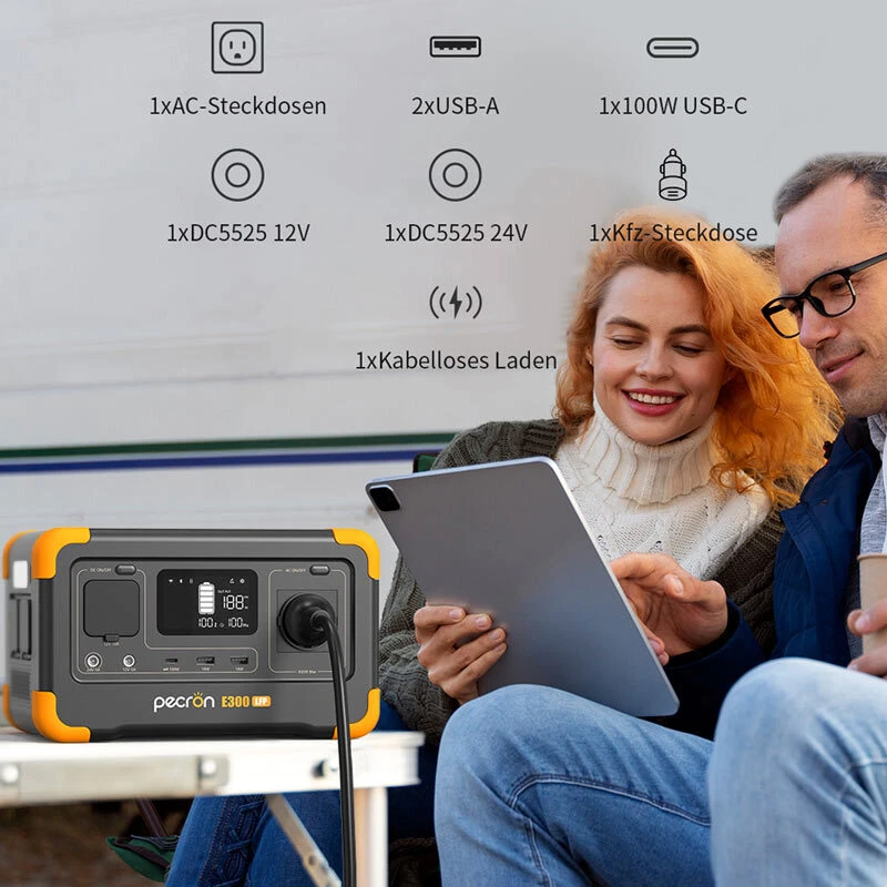 پاور استیشن پکرون E300 LFP 600W ظرفیت 15000 میلی آمپر ساعت