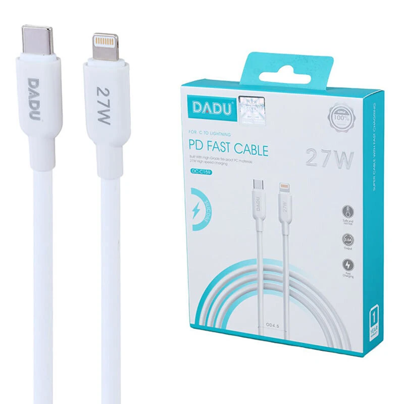 کابل تایپ سی به لایتنینگ فست شارژ 27 وات دادو DC-C159 طول 1 متر