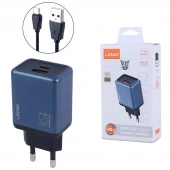 شارژر دیواری 45 وات الدینیو Q12 GaN QC4.0+ PD 3A + کابل تایپ سی