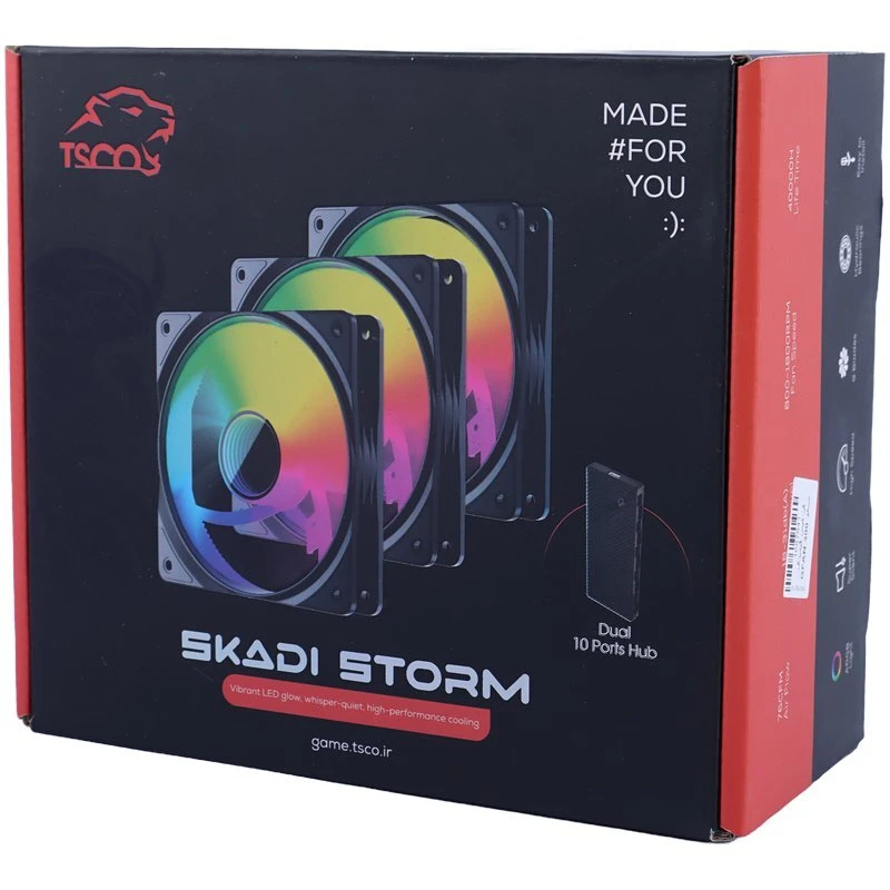 فن کیس تسکو Skadi Storm GFAN 300 سایز 120 میلی متری بسته 3 عددی