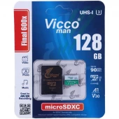 رم میکرو 128 گیگ ویکومن Vicco Man Final 600X U3 A1 V30 C10 90MB/s + خشاب