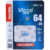 رم میکرو 64 گیگ ویکومن Vicco Man Final 600x U1 A1 V10 C10 90MB/s