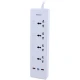 چند راهی 4 خانه هیسکا CH-5518EU با کابل 2 متری + شارژر USB و Type-C