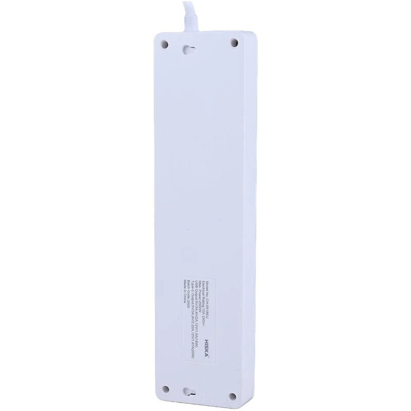 چند راهی 4 خانه هیسکا CH-5518EU با کابل 2 متری + شارژر USB و Type-C