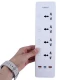 چند راهی 4 خانه هیسکا CH-5518EU با کابل 2 متری + شارژر USB و Type-C