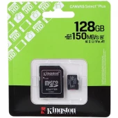 رم میکرو 128 گیگ کینگستون Kingston Canvas Select Plus U1 A1 V10 150MB/s + خشاب
