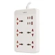 چند راهی 5 خانه هیسکا CH-5521 با کابل 2 متری + شارژر USB و Type-C