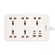 چند راهی 5 خانه هیسکا CH-5521 با کابل 2 متری + شارژر USB و Type-C
