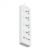 چند راهی 4 خانه هیسکا CH-5518EU با کابل 2 متری + شارژر USB و Type-C