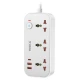 چند راهی 3 خانه هیسکا CH-5511 با کابل 2 متری + شارژر USB و Type-C