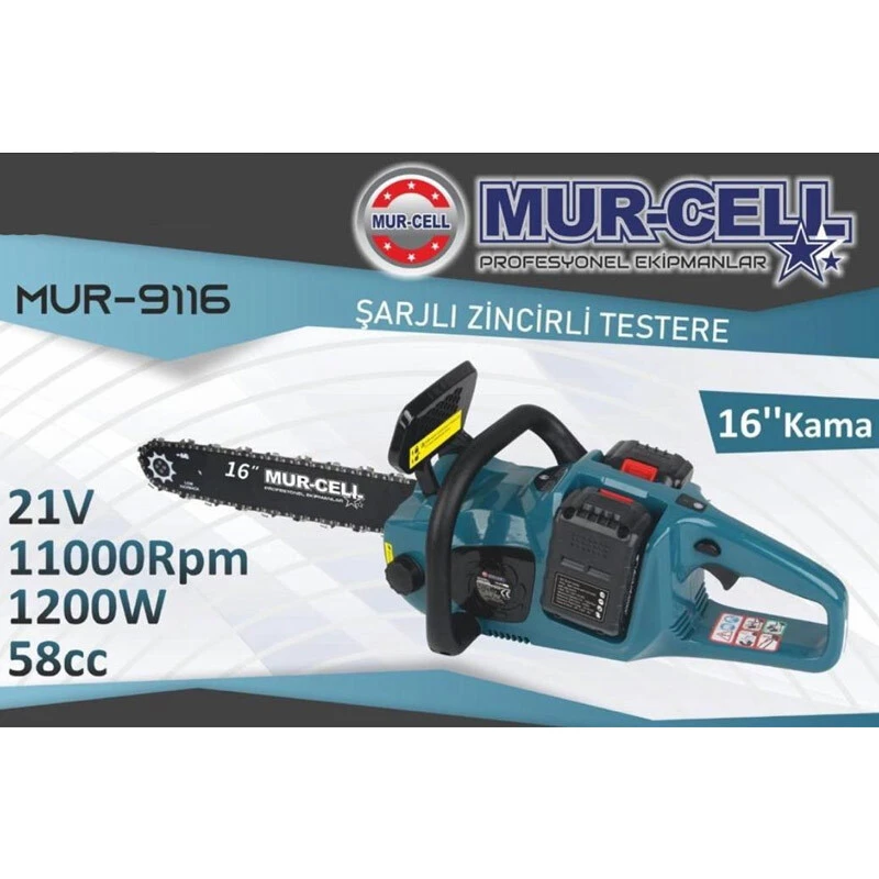 اره زنجیری شارژی مورسل MUR-9116 سایز 40 سانتی متر
