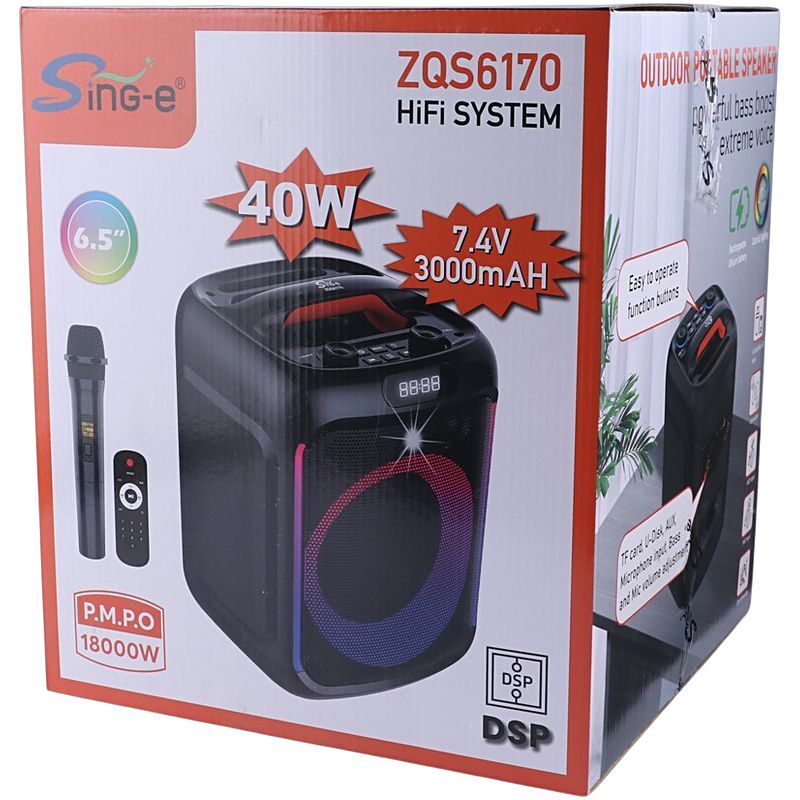 اسپیکر بلوتوثی سینگ ای ZQS6170 + میکروفون و ریموت کنترل