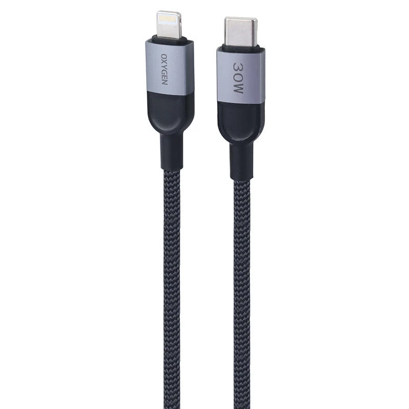 کابل تایپ سی به لایتنینگ فست شارژ 30 وات اکسیژن LX-32 طول 2 متر