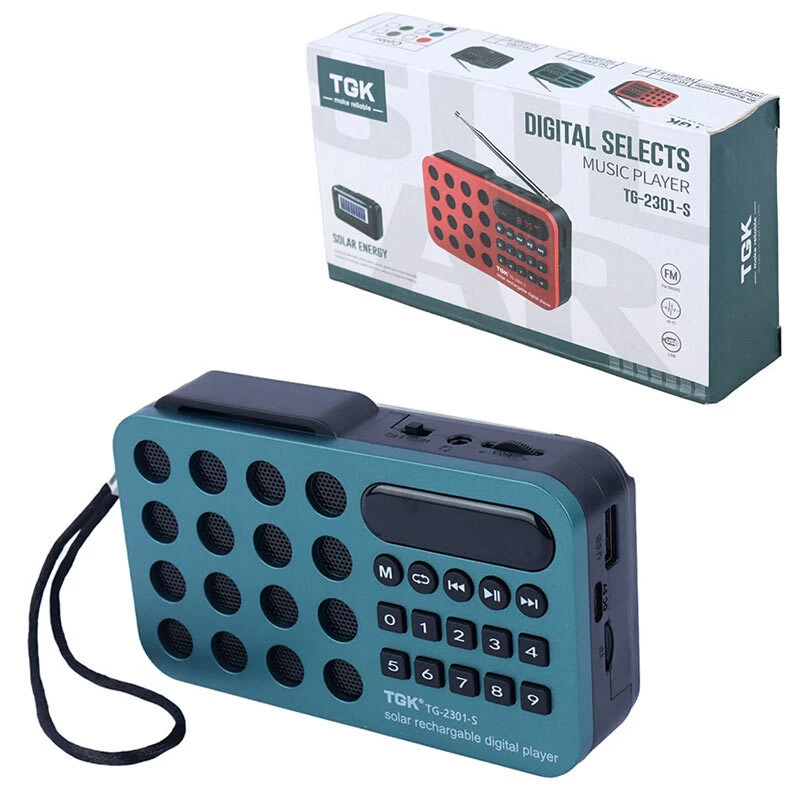رادیو اسپیکر بلوتوثی خورشیدی TGK TG-2301-S