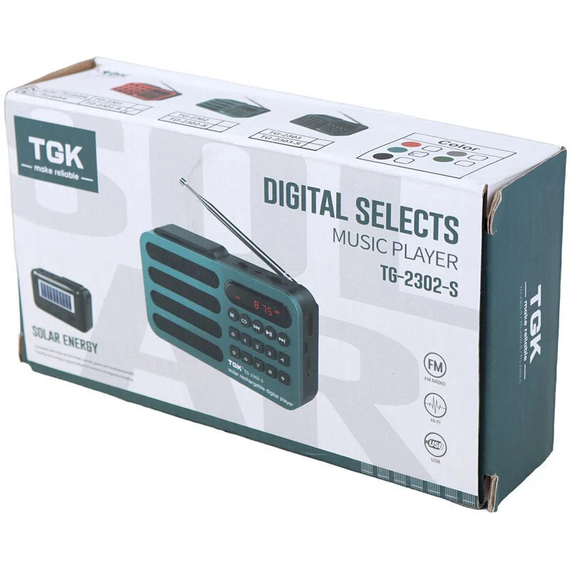رادیو اسپیکر بلوتوثی خورشیدی TGK TG-2301-S