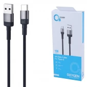 کابل تایپ سی فست شارژ 3 آمپر اکسیژن LX-1 طول 1 متر
