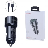 شارژر فندکی 12 وات ارلدام ES-CC48C + کابل تایپ سی