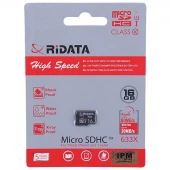 رم میکرو 16 گیگ ری دیتا RiDATA 633X U1 C10 80MB/s