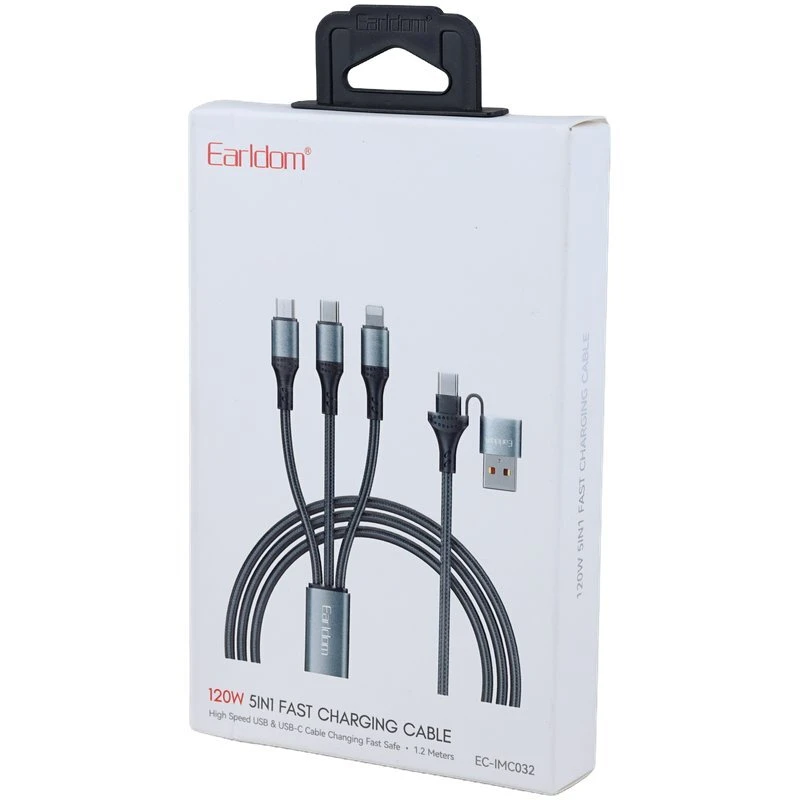 کابل شارژ چندکاره فست شارژ 120 وات ارلدام EC-IMC032 طول 1.2 متر