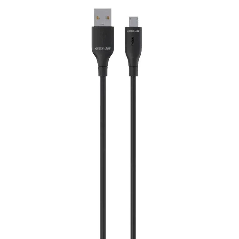 کابل میکرو یو اس بی فست شارژ 12 وات آمپر گرین لاین GNPVCUSAMCBK طول 1 متر