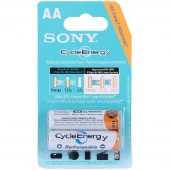 باتری دوتایی قلمی شارژی Sony Cycle Energy Ni-MH AA 4600mAh
