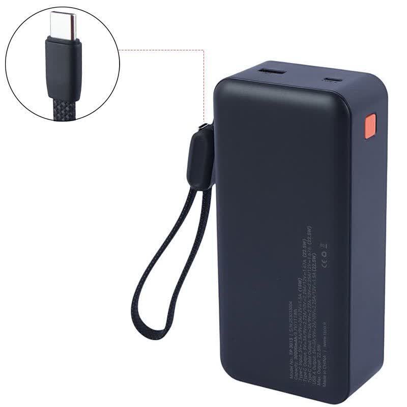 پاور بانک فست شارژ تسکو TP 3013 QC3.0 PD 22.5W ظرفیت 30000 میلی آمپر ساعت