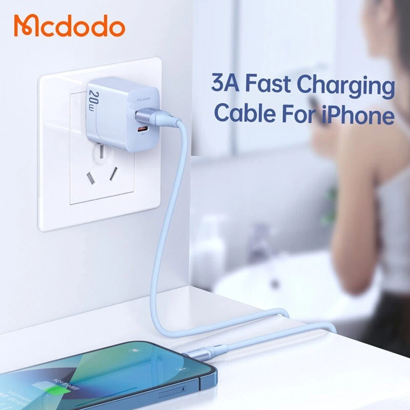 کابل لایتنینگ فست شارژ 3 آمپر مک دودو CA-183 طول 1.2 متر