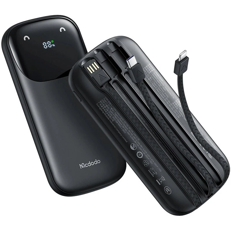 پاور بانک فست شارژ مک دودو EmoPower MC-852 QC PD 22.5W ظرفیت 10000 میلی آمپر ساعت