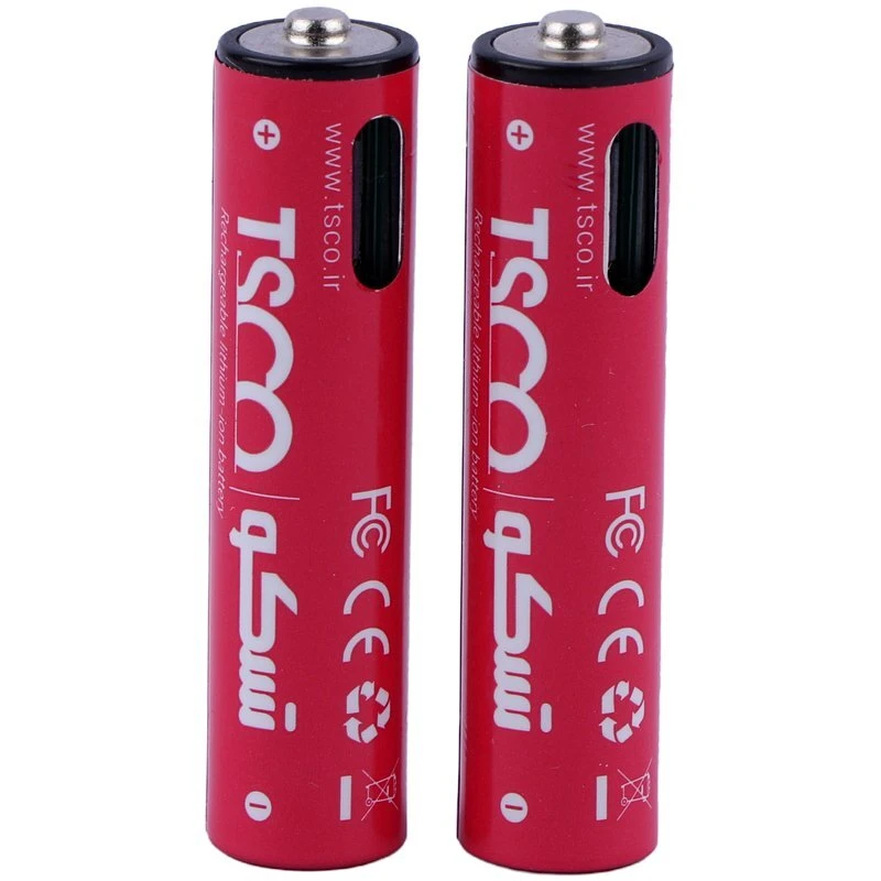 باتری دوتایی نیم قلمی شارژی TSCO TBL 10 AAA 220mAh