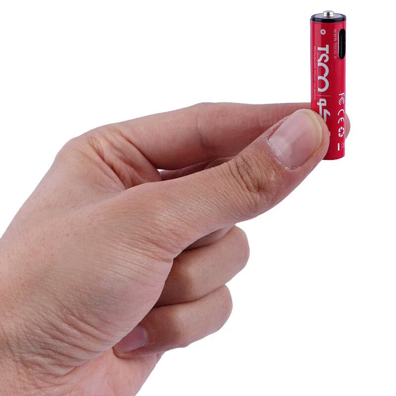 باتری دوتایی نیم قلمی شارژی TSCO TBL 10 AAA 220mAh