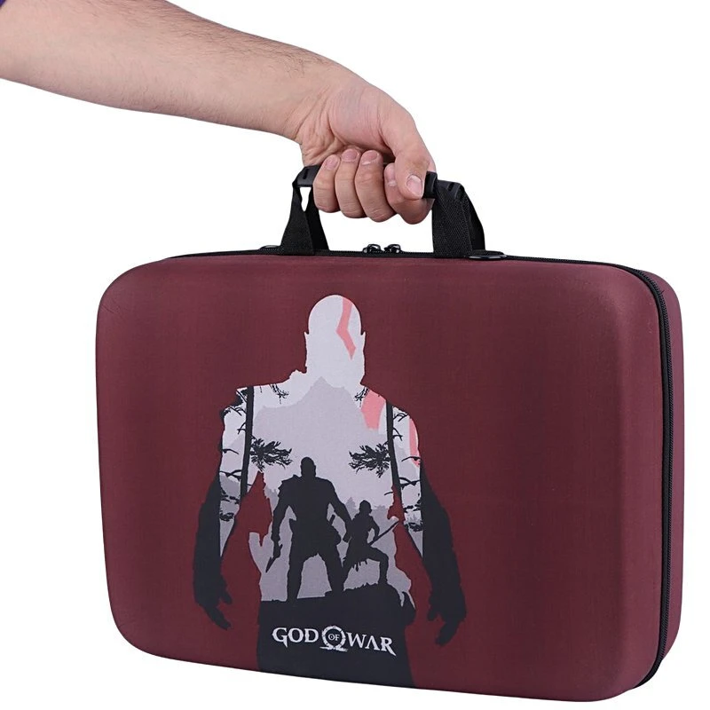 کیف کنسول بازی PS5 Slim طرح God of War کد 7 + نگهدارنده هدست