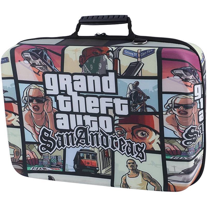 کیف کنسول بازی PS5 Slim طرح GTA San Andreas کد 2 + نگهدارنده هدست