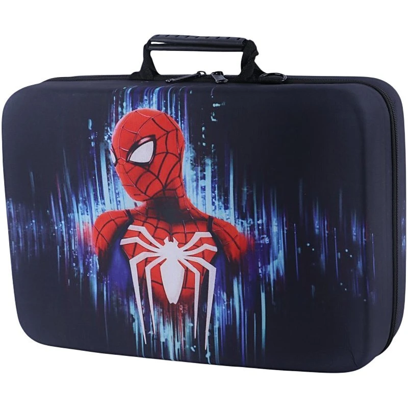 کیف کنسول بازی PS5 Slim طرح Spider Man کد 19 + نگهدارنده هدست