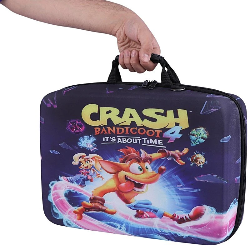 کیف کنسول بازی PS5 Slim طرح Crash Bandicoot کد 2 + نگهدارنده هدست