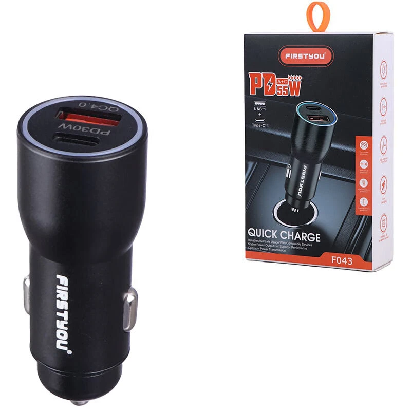 شارژر فندکی 48 وات فرست یو F043